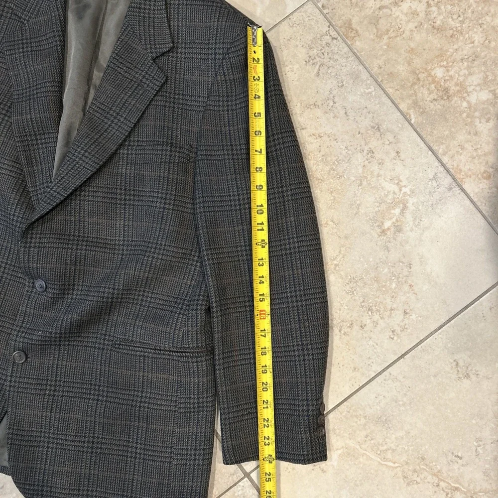 Brooks Brothers Blazer Mens 42R Brown Plaid 2 Button Wool Sports Coat Preppy USA